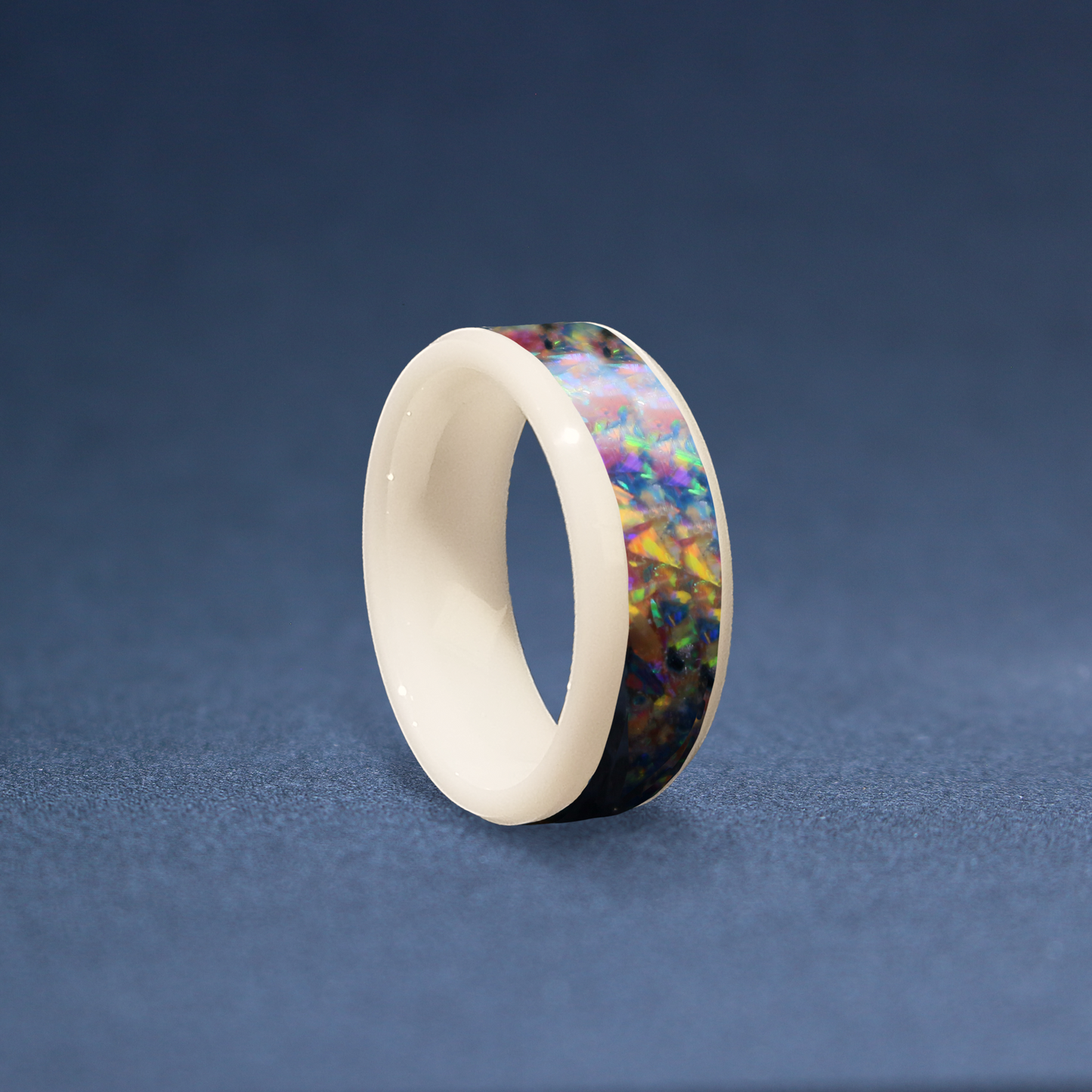 Custom White Ceramic Ring