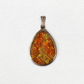 Custom Teardrop Opal Inlay Pendant and Necklace