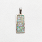 Custom Rectangle Opal Inlay Memorial Pendant and Necklace